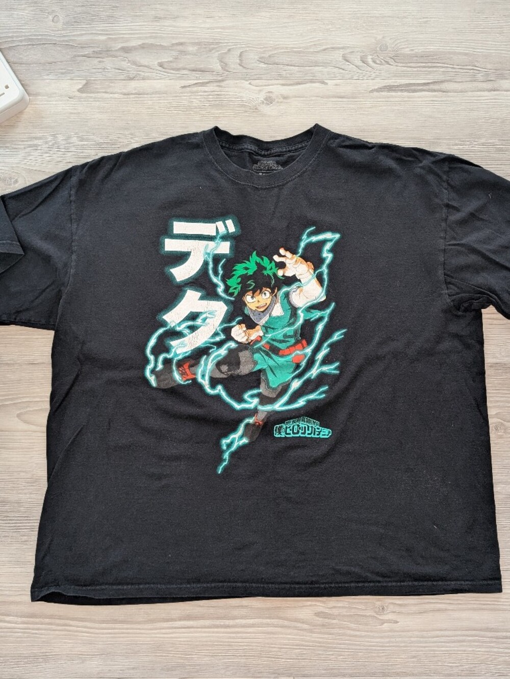 My Hero Academia Deku Graphic T Shirt Black 2XL Crunchyroll Anime Tee